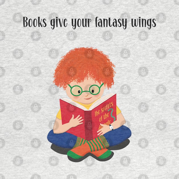 Books give your fantasy wings. The boy is totally focused on the story in the book. by marina63